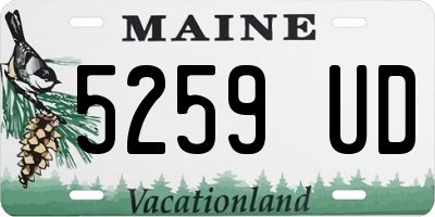 ME license plate 5259UD