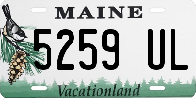 ME license plate 5259UL