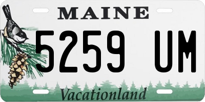 ME license plate 5259UM