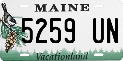 ME license plate 5259UN