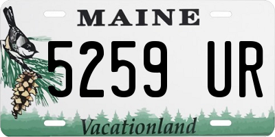 ME license plate 5259UR