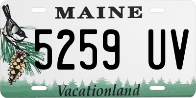 ME license plate 5259UV