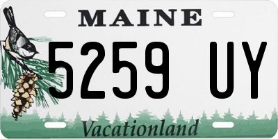 ME license plate 5259UY