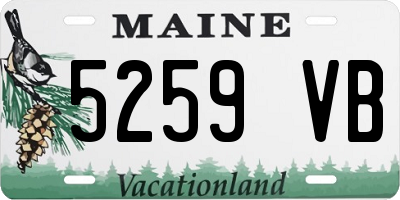 ME license plate 5259VB
