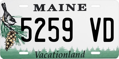 ME license plate 5259VD