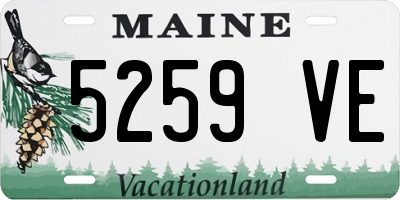ME license plate 5259VE