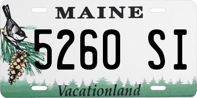 ME license plate 5260SI