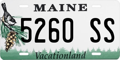 ME license plate 5260SS