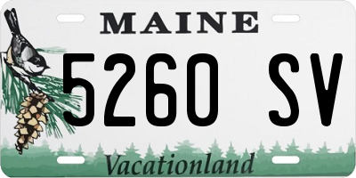 ME license plate 5260SV