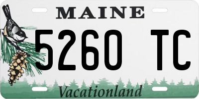 ME license plate 5260TC
