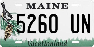 ME license plate 5260UN