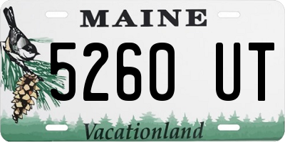 ME license plate 5260UT