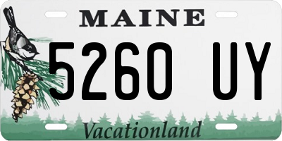 ME license plate 5260UY