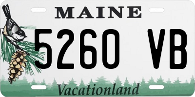 ME license plate 5260VB