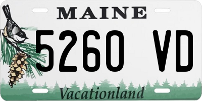 ME license plate 5260VD