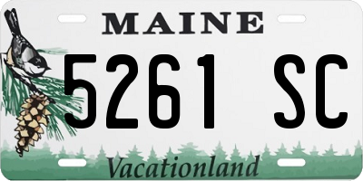 ME license plate 5261SC