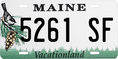 ME license plate 5261SF