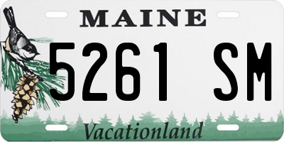 ME license plate 5261SM