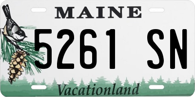 ME license plate 5261SN