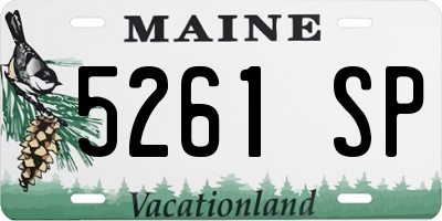 ME license plate 5261SP