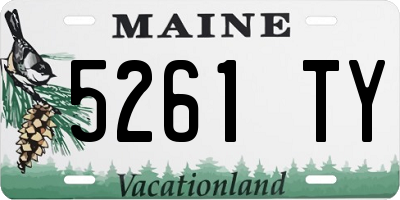 ME license plate 5261TY