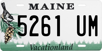 ME license plate 5261UM