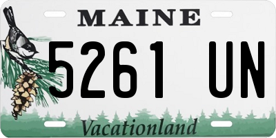 ME license plate 5261UN
