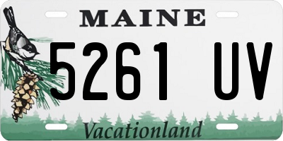 ME license plate 5261UV