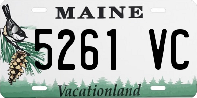 ME license plate 5261VC