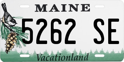 ME license plate 5262SE