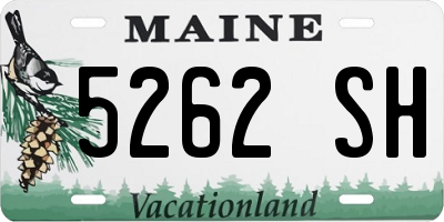 ME license plate 5262SH