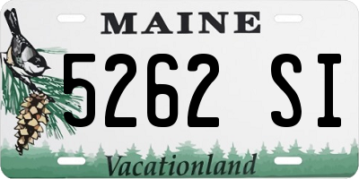 ME license plate 5262SI