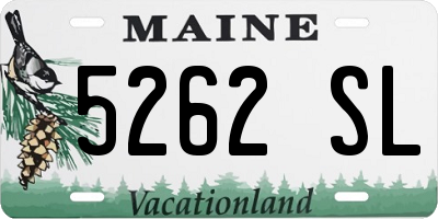 ME license plate 5262SL