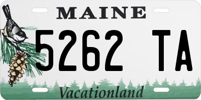 ME license plate 5262TA
