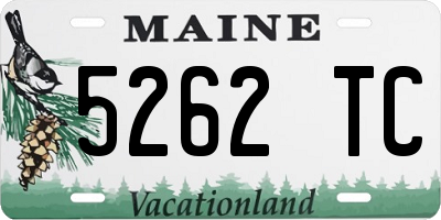 ME license plate 5262TC