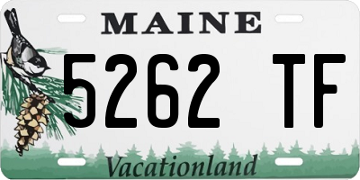 ME license plate 5262TF