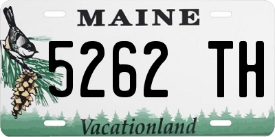 ME license plate 5262TH