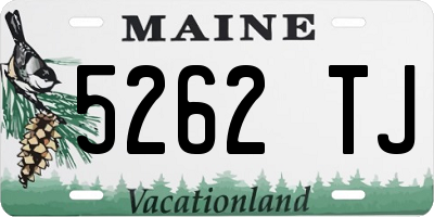 ME license plate 5262TJ