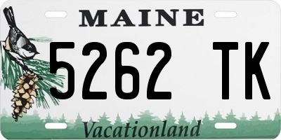 ME license plate 5262TK