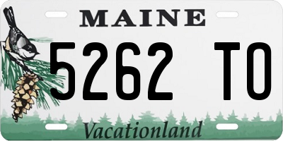 ME license plate 5262TO