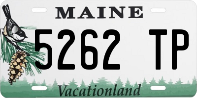ME license plate 5262TP