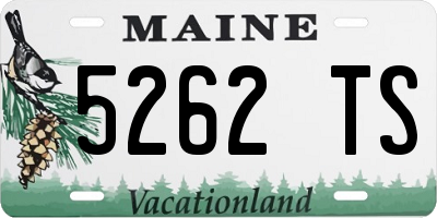 ME license plate 5262TS