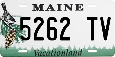 ME license plate 5262TV