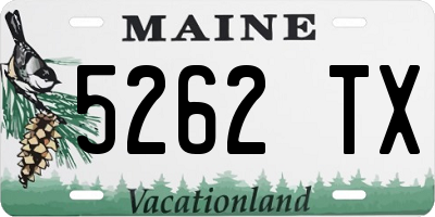 ME license plate 5262TX