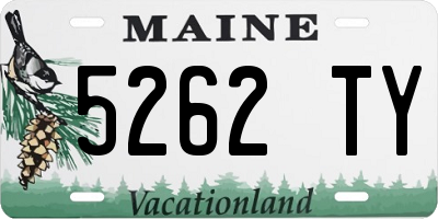 ME license plate 5262TY
