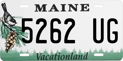 ME license plate 5262UG