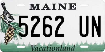 ME license plate 5262UN