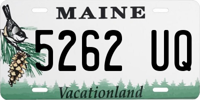 ME license plate 5262UQ