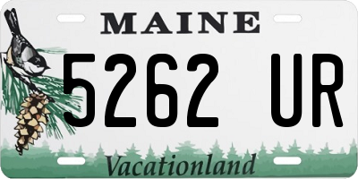ME license plate 5262UR