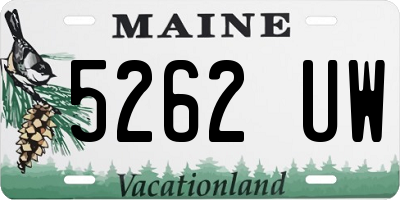 ME license plate 5262UW